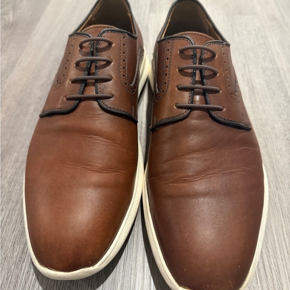 Johnston & Murphy Hennings Plain Toe in Mahogany Full Grain - Picture 3 of 10